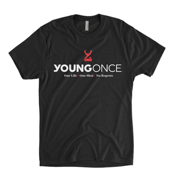 Young Once Hourglass Tri-Blend T-Shirt Vintage Black